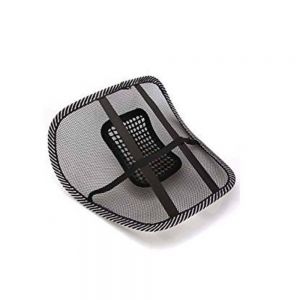 Mesh Ventilation Back Rest with Lumbar Support - Black
